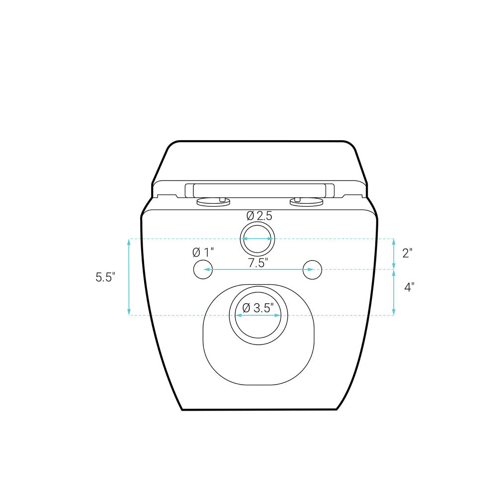 Concorde Wall-Hung Toilet Bundle 0.8/1.6 GPF Dual Flush in Glossy White with Brass Flush Plate
