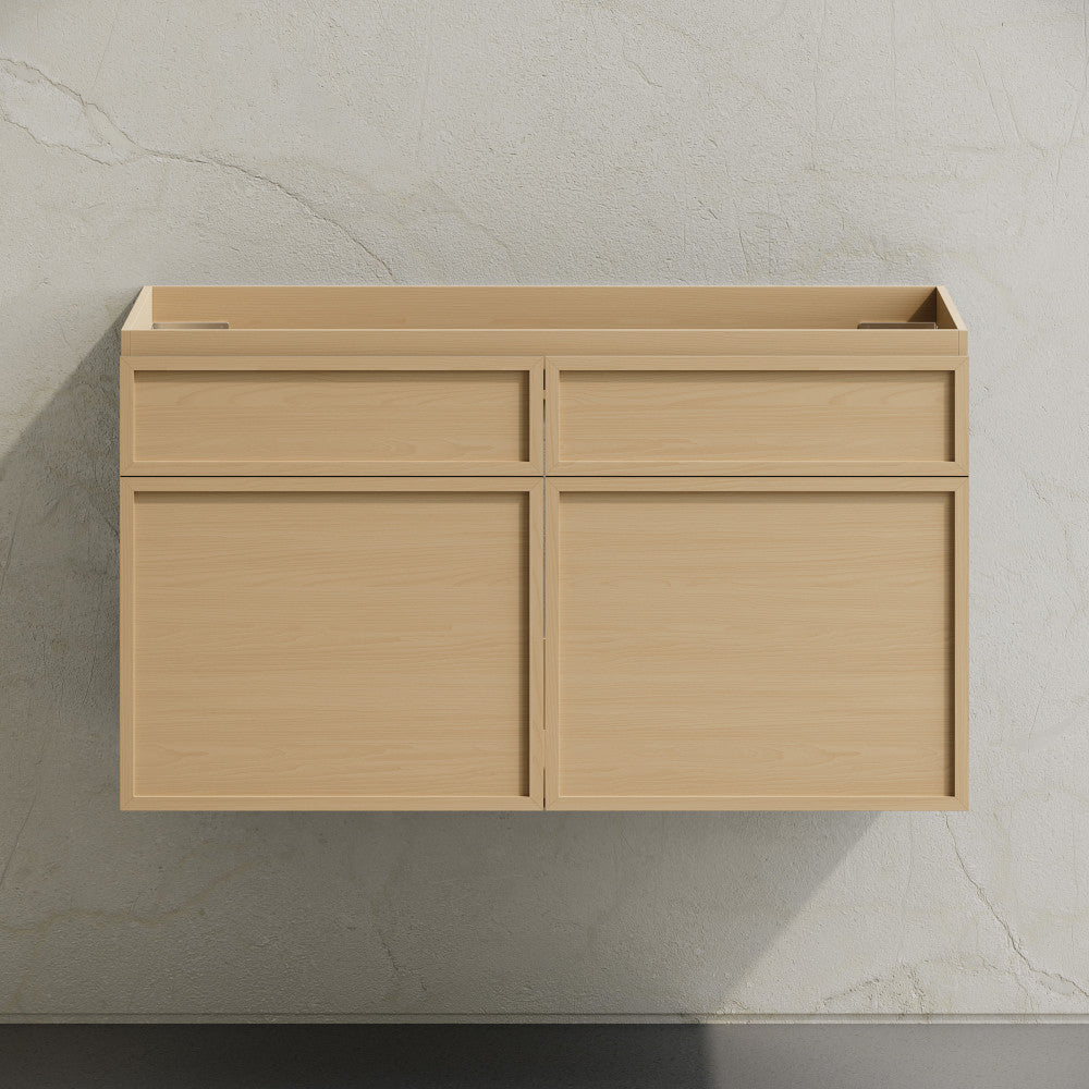 St. Tropez 36" Wall-Mounted Bathroom Vanity Cabinet without Top in Natural Oak