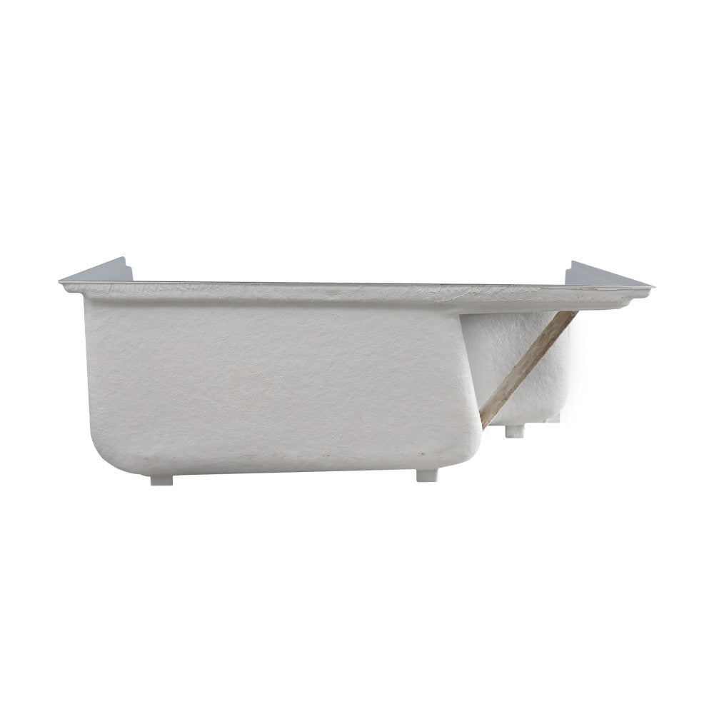 Aquatique 60" x 32" Single Threshold Shower Base With Right Hand Drain and Integral Left Hand Seat in Gray