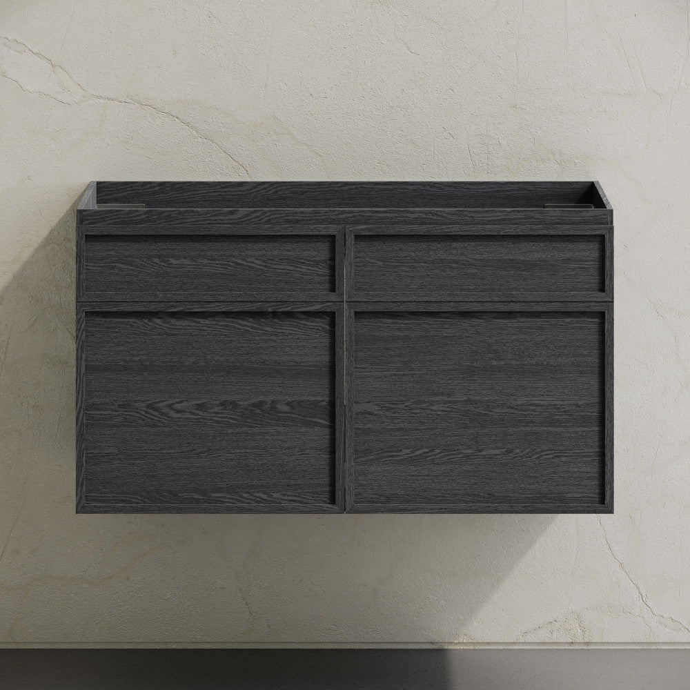 St. Tropez 36" Wall-Mounted Bathroom Vanity Cabinet without Top in Black Oak