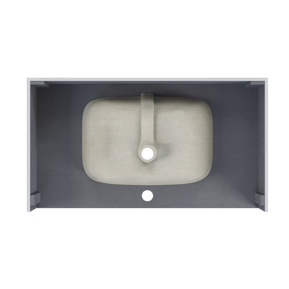 Avancer 36'' Wall Mount Sink In Black Marquina