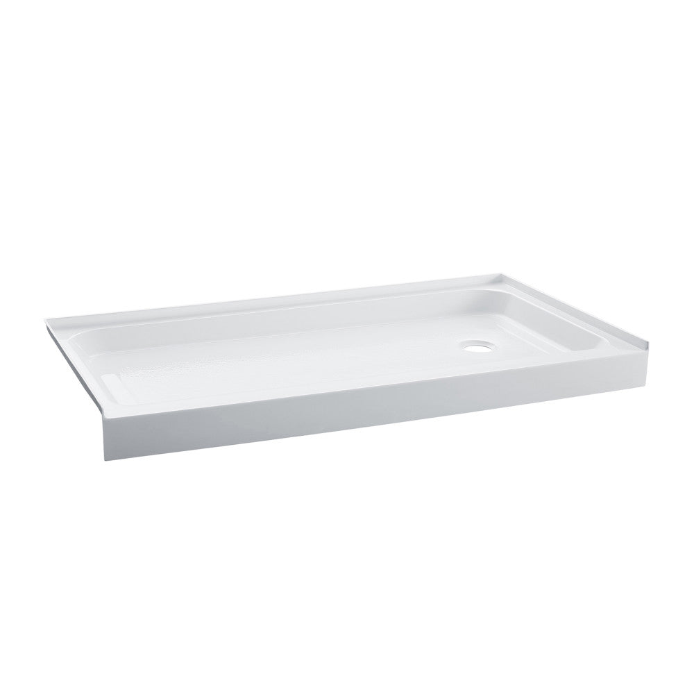 Voltaire 60" x 32" Acrylic White, Single-Threshold, Right-Hand Drain, Shower Base