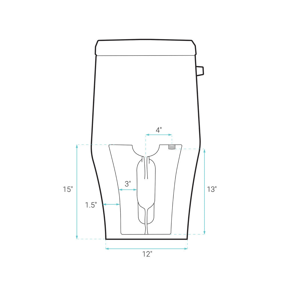 Ivy One-Piece Elongated Toilet Left Side Flush, 10" Rough-In 1.28 gpf