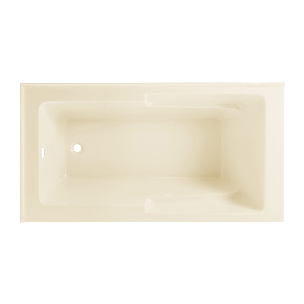 Voltaire 60 x 32 Left Drain Soaking Alcove Corner Apron Bathtub in Glossy Bisque