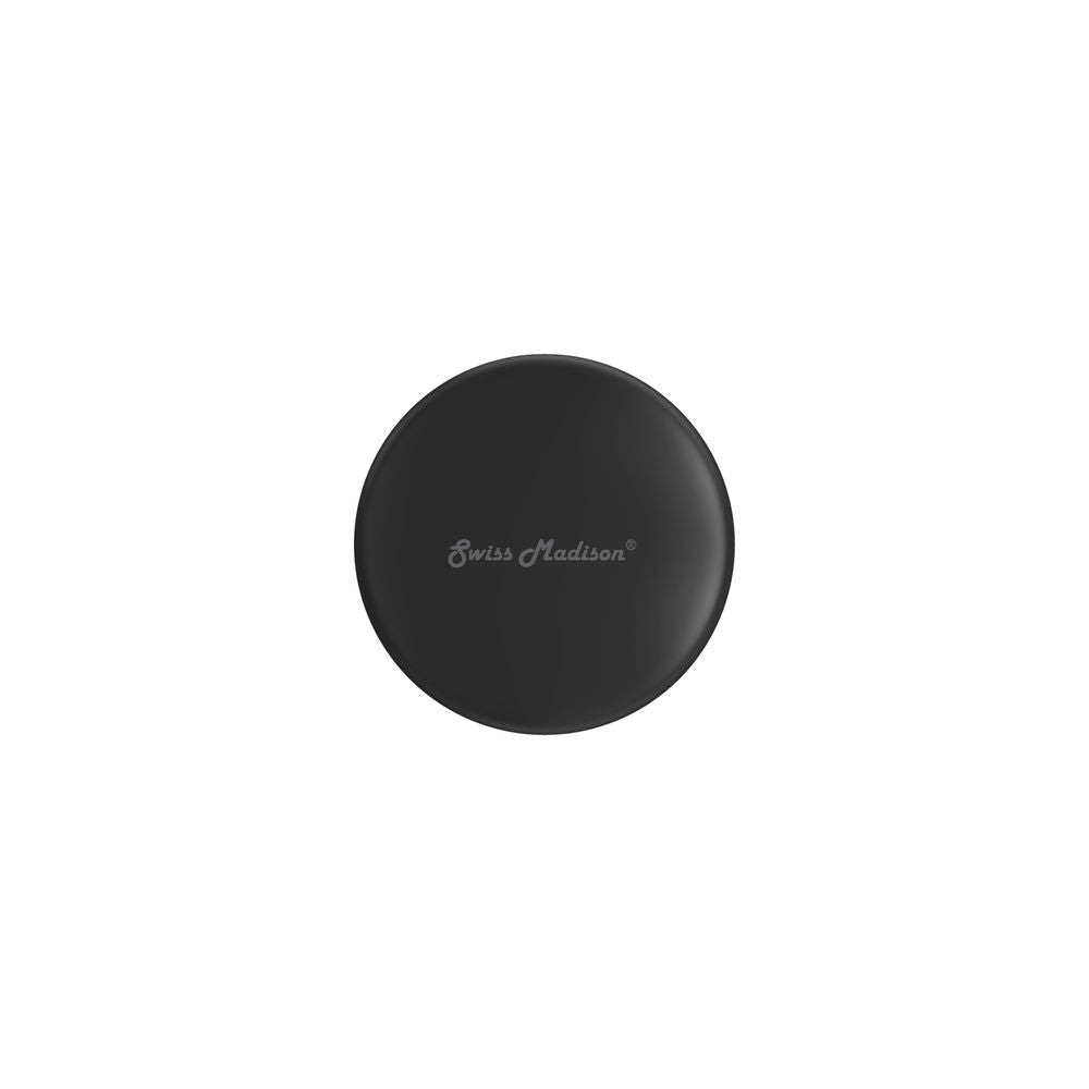 Ceramic Bathroom Sink Non-Overflow Pop Up Drain in Matte Black