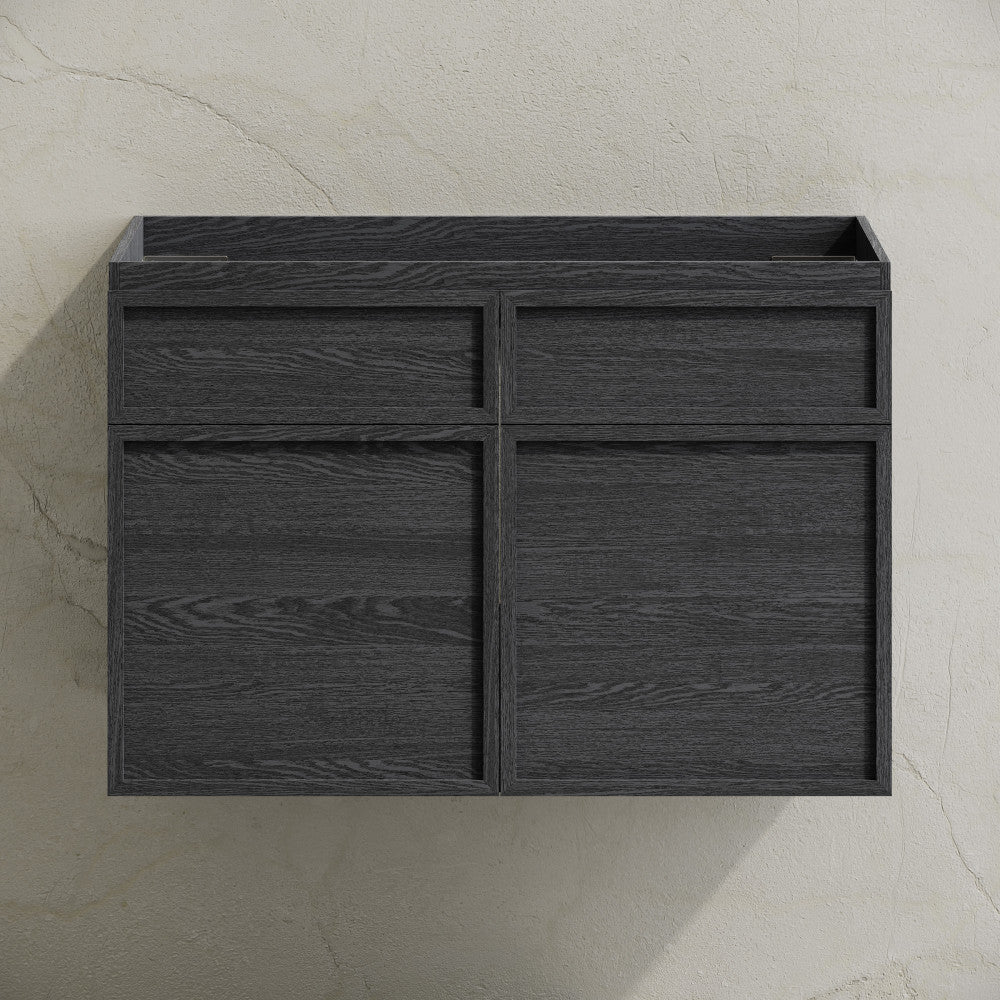 St. Tropez 30" Wall-Mounted Bathroom Vanity Cabinet without Top in Black Oak
