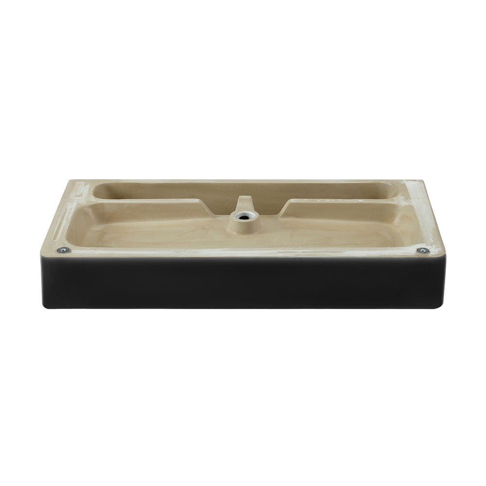 Carre 36" Rectangle Wall-Mount Bathroom Sink in Matte Black