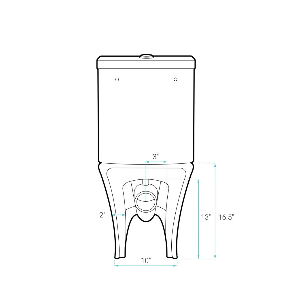Calice Two-Piece Elongated Rear Outlet Toilet Dual-Flush 1.1/1.6 gpf