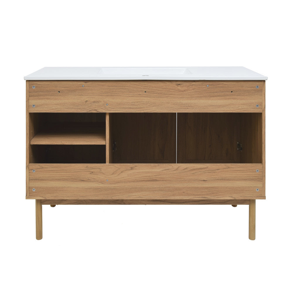 Classe 48" Freestanding Bathroom Vanity in Golden Oak with Sink Top