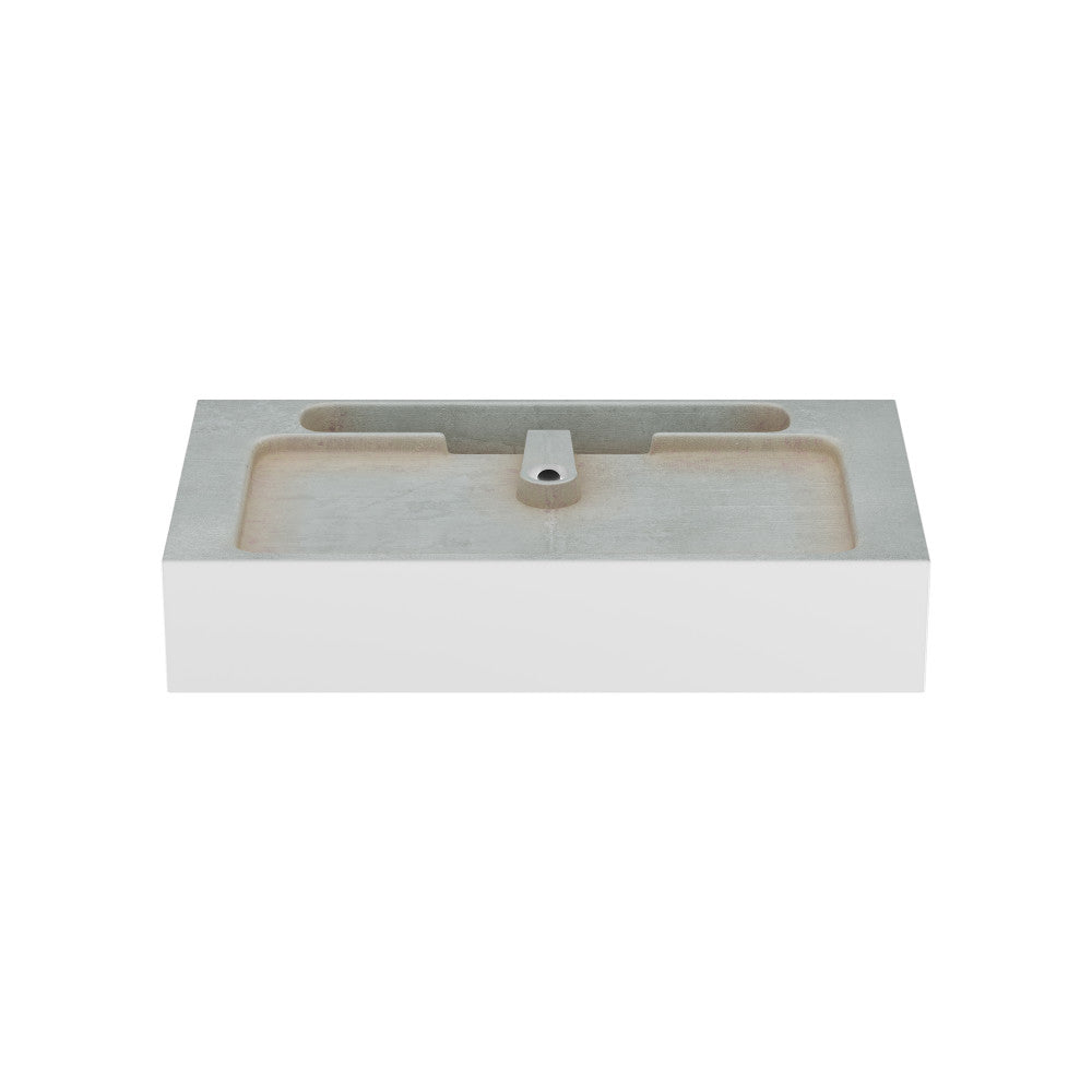 Concorde 30" Rectangle Console Sink with Matte Silver Legs
