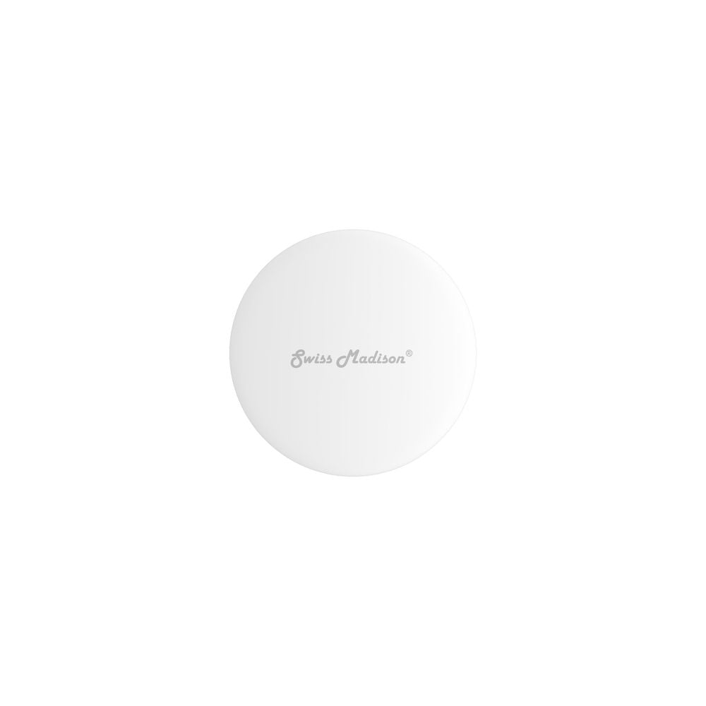 Ceramic Bathroom Sink Non-Overflow Pop Up Drain in Glossy White