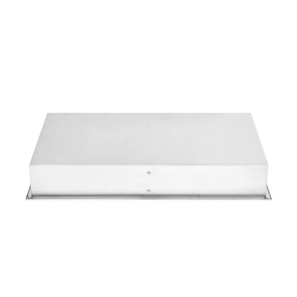 12" x 24" double shelf wall niche in polished chrome stainless steel for shower accessories.