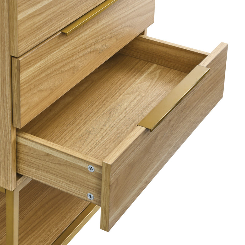 Carre 24" Freestanding Bathroom Vanity in Golden Oak with Sink Top