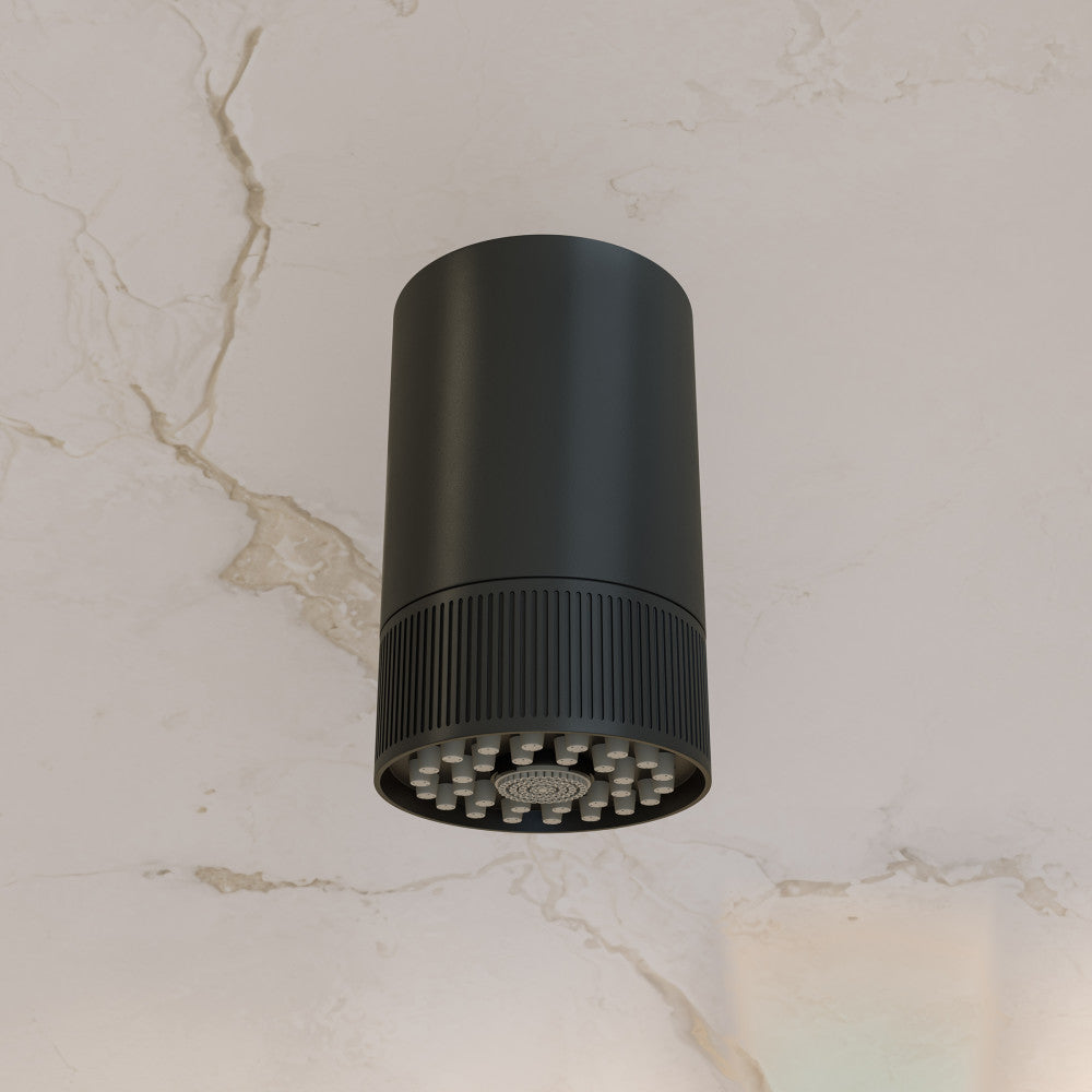 Lumiere 2-Spray Patterns 2.5 GPM Wall Mount Fixed Shower Head in Matte Black