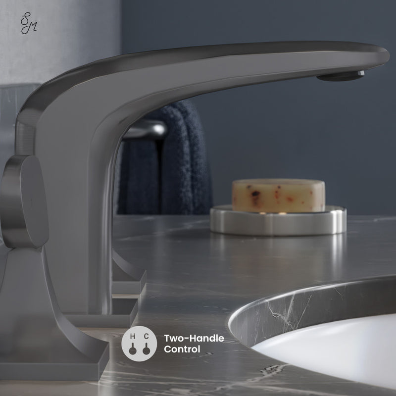 Chateau 8 in. Widespread, 2-Handle, Bathroom Faucet in Matte Black