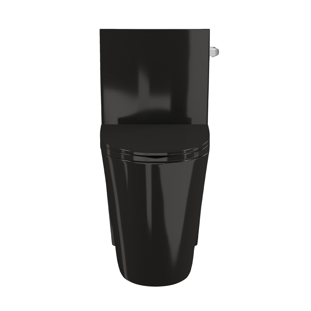 St. Tropez One-Piece 12" Rough-in 1.28 GPF Right-Hand Flush Elongated Toilet in Glossy Black