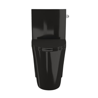 St. Tropez One-Piece 12" Rough-in 1.28 GPF Right-Hand Flush Elongated Toilet in Glossy Black