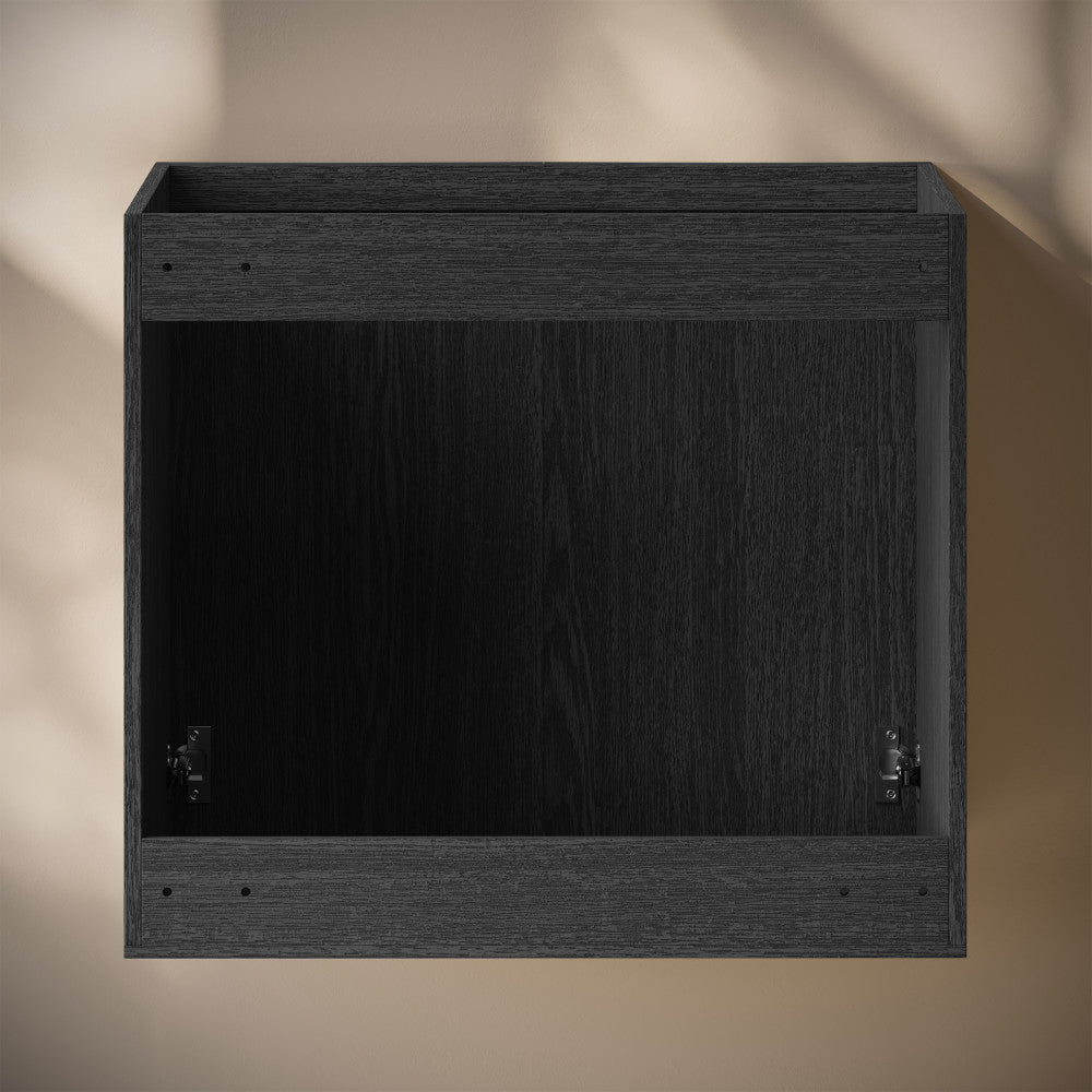 Cascade 24" Wall-Mounted Bathroom Vanity Cabinet without Top in Black Oak