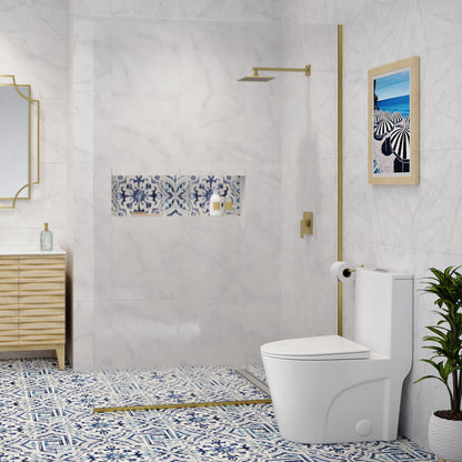 St. Tropez One Piece Elongated Toilet Dual Vortex Flush 1.1/1.6 gpf with 10" Rough In (6 - Pack)