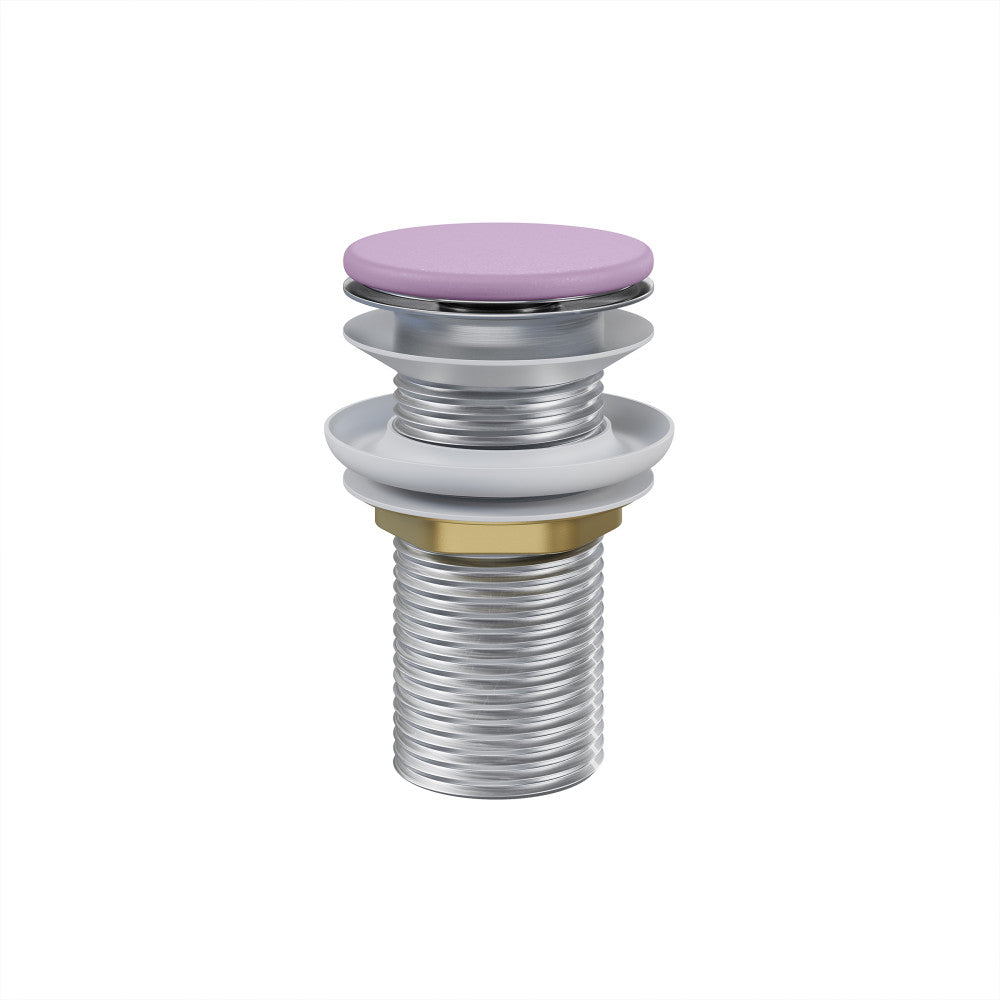 Lisse Concrete Bathroom Sink Non-Overflow Pop Up Drain in Matte Lavender