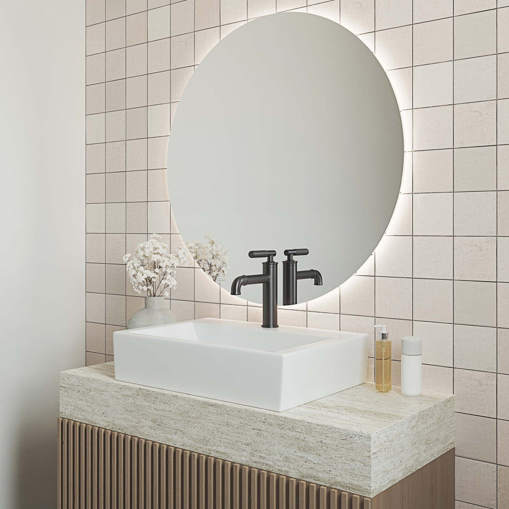 Claire 20 Rectangle Ceramic Vessel Sink, Matte White