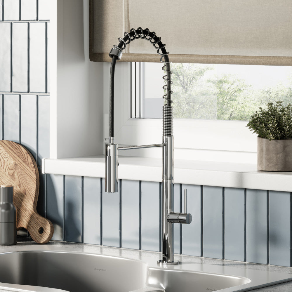 Chalet Single Handle, Pull-Down Kitchen Faucet in Chrome