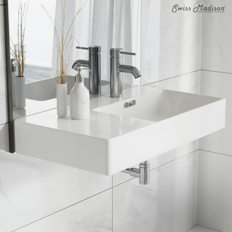 St. Tropez 30" Rectangle Wall-Mounted Sink with Right Side Faucet Mount