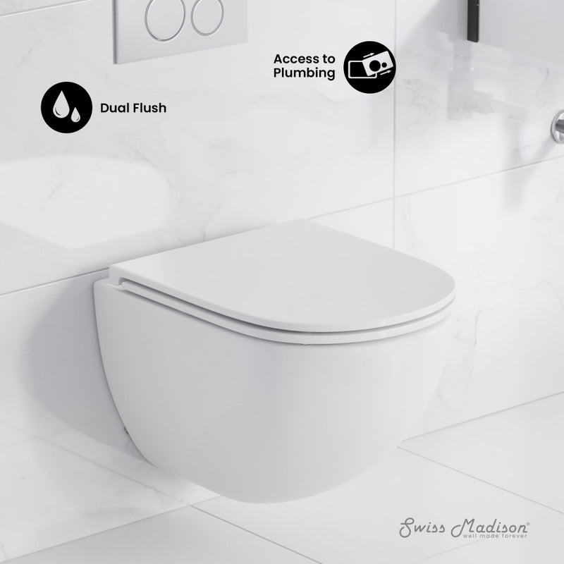 St. Tropez Wall-Hung Toilet Bowl Only in Matte White