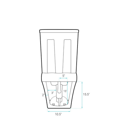 Nadar Two-Piece Square Toilet Dual-Flush 1.1/1.6 gpf