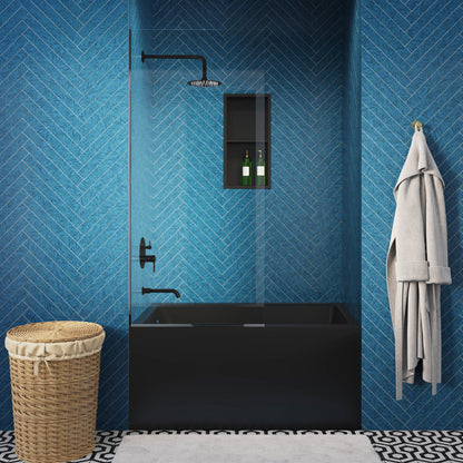 Ivy Single-Handle 1-Spray Tub and Shower Faucet in Matte Black (Valve Included)