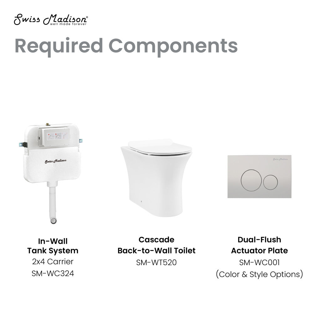 Elongated back-to-wall toilet bowl with sleek modern design and smooth white ceramic finish.