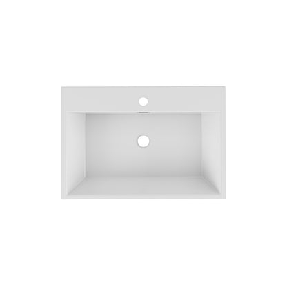 Concorde 24" Rectangle Console Sink with Matte Silver Legs