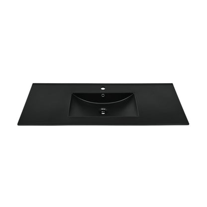 48" Vanity Sink Top in Glossy Black