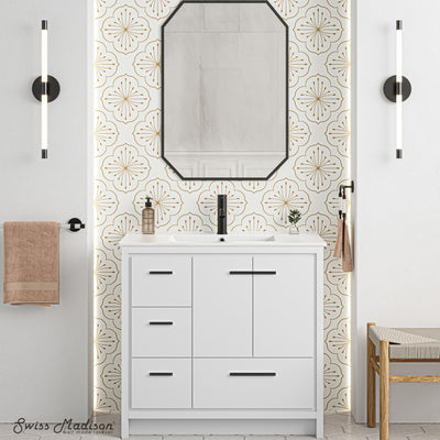 Virage 36 Freestanding, Bathroom Vanity in White