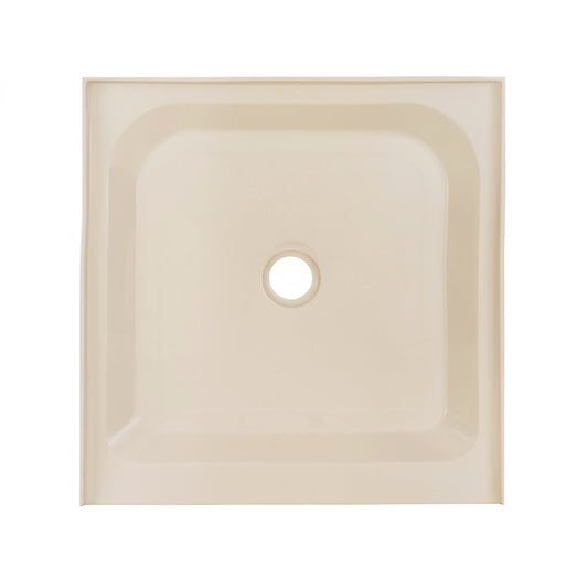 Voltaire 36" x 36" Single-Threshold, Center Drain, Shower Base in Biscuit