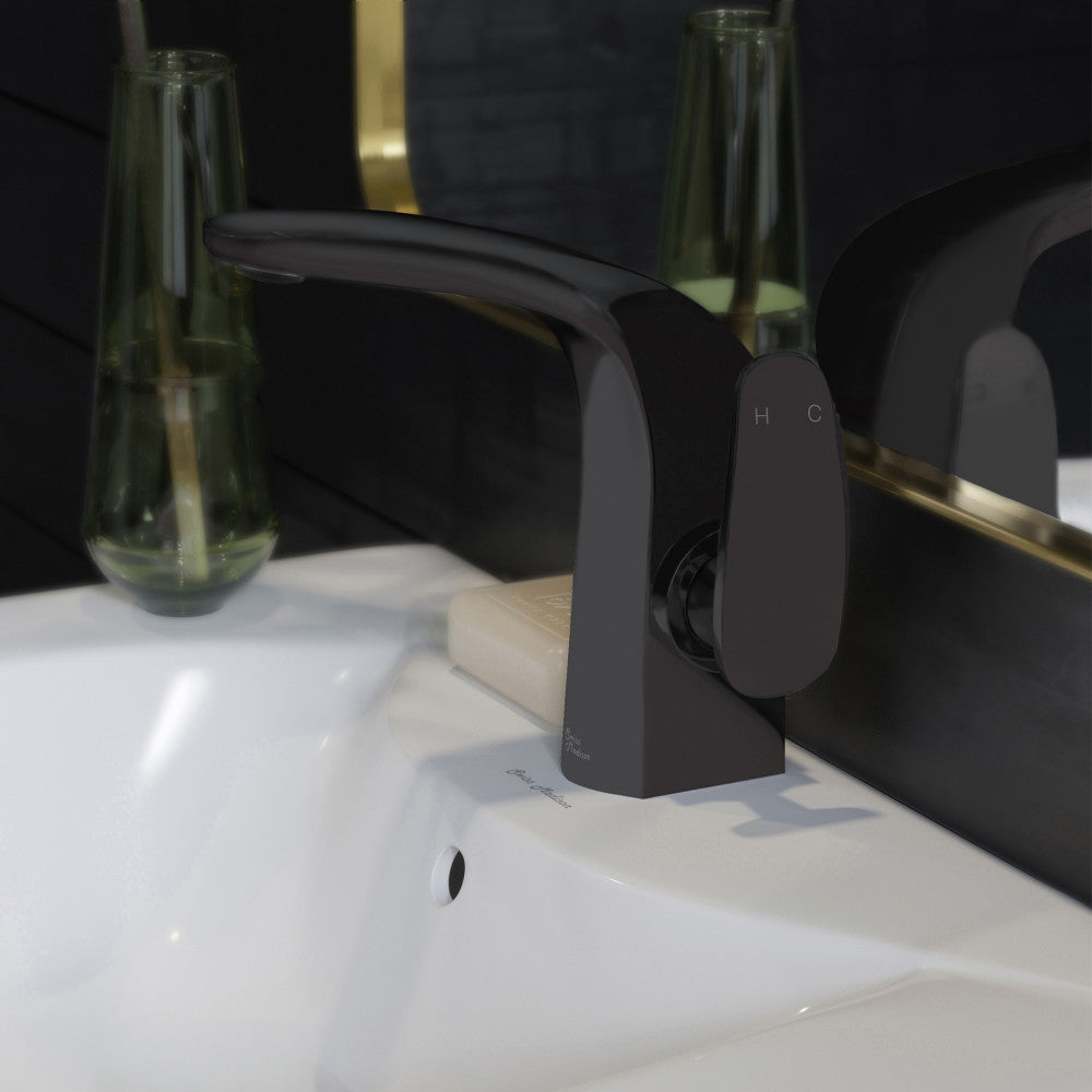 Chateau Single Hole, Single-Handle, Bathroom Faucet in Matte Black