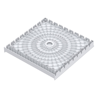 Marquette 32 x 32 Shower Pan Base with Center Drain in Glossy White