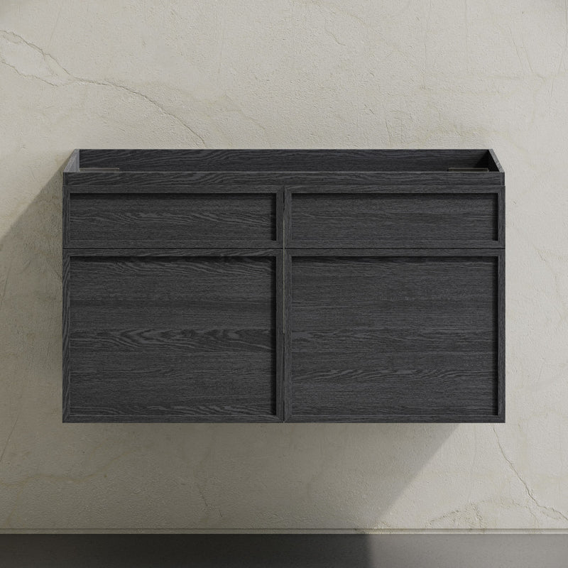 St. Tropez 36" Wall-Mounted Bathroom Vanity Cabinet without Top in Black Oak