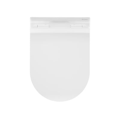 Ivy Wall-Hung Toilet Bundle 0.8/1.6 GPF Dual Flush in Glossy White with Flush Plate