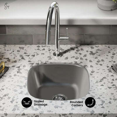 Toulouse 16 x 16 Stainless Steel, Single Basin, Undermount Kitchen Sink