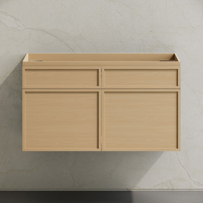 St. Tropez 36" Wall-Mounted Bathroom Vanity Cabinet without Top in Natural Oak