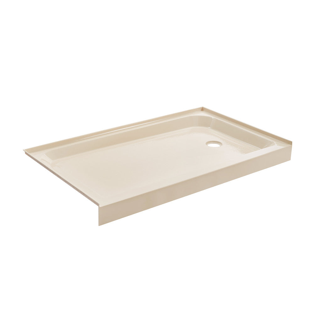 Voltaire 60" x 36" Single-Threshold, Right-Hand Drain, Shower Base in Biscuit