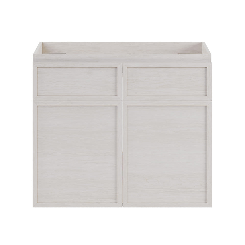 St. Tropez 24" Wall-Mounted Bathroom Vanity Cabinet without Top in White Oak