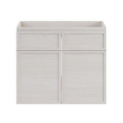 St. Tropez 24" Wall-Mounted Bathroom Vanity Cabinet without Top in White Oak