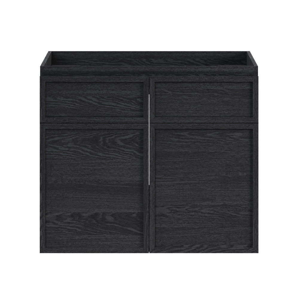 St. Tropez 24" Wall-Mounted Bathroom Vanity Cabinet without Top in Black Oak