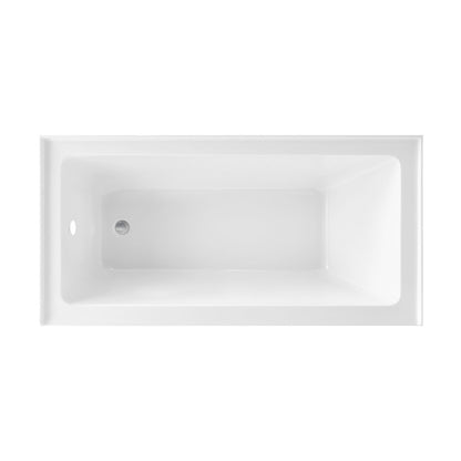 Voltaire 60" x 30" Left Drain Skirted Soaking Bathtub with Apron ADA Height in Glossy White
