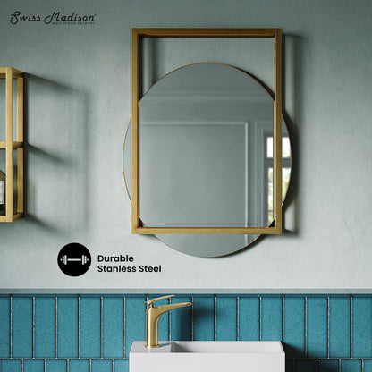 Pierre 35.5" Vanity Mirror in Brushed Gold