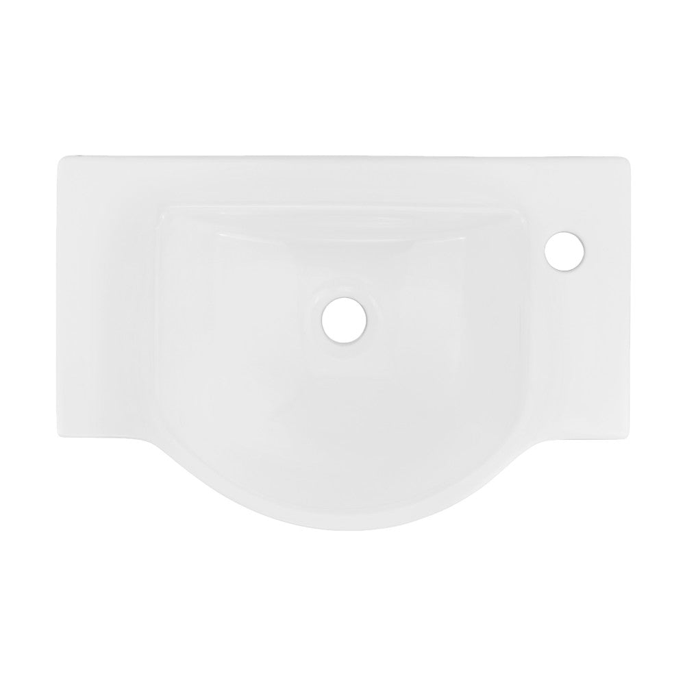 Chateau 21.5" Right Side Faucet Wall-Mount Bathroom Sink with Chrome Towel Bar