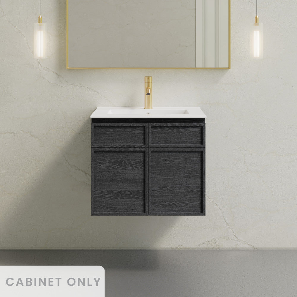 St. Tropez 24" Wall-Mounted Bathroom Vanity Cabinet without Top in Black Oak