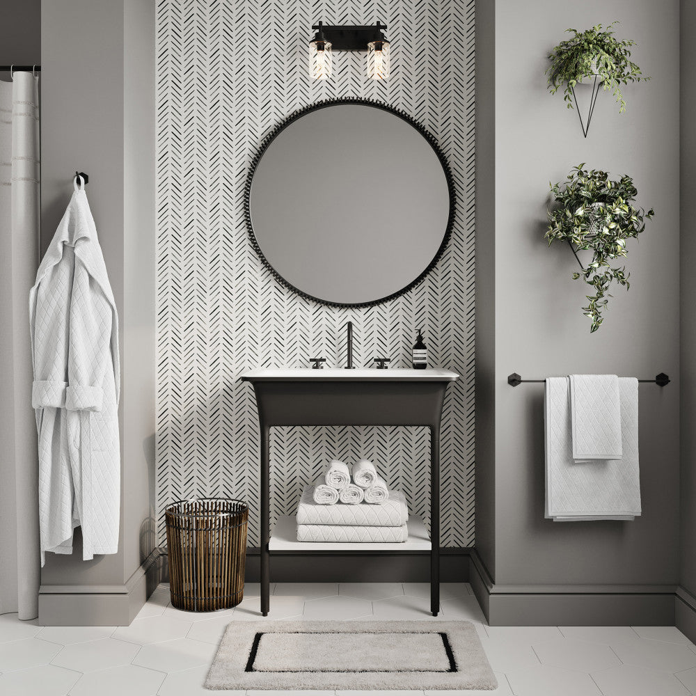 Ivy 32" Solid Surface Console Sink in Matte Black